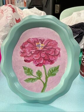 Zinnia Paint-by-Number Framed Mini by Artist's Loft® Completed 6x5.5